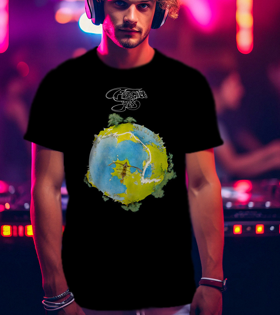 Fragile Yes Planet Cover T-Shirt