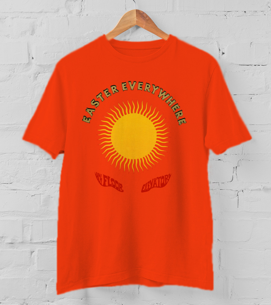 Easter Everywhere 13th Floor Elevators Sunburst Iconic Psychedelic Motif T-Shirt