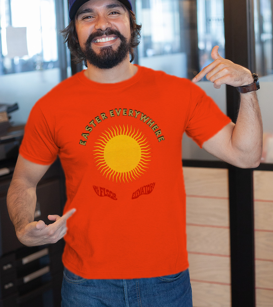 Easter Everywhere 13th Floor Elevators Sunburst Iconic Psychedelic Motif T-Shirt