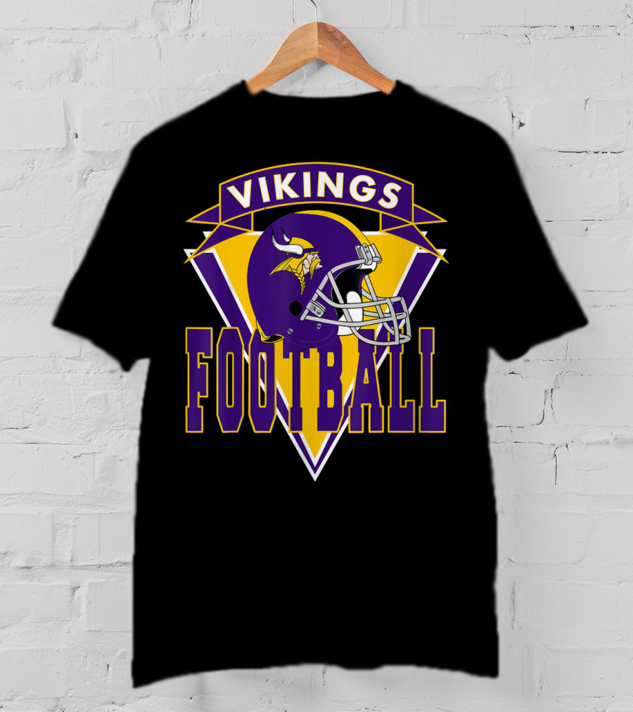 Vikings Football Helmet Badge MN Vikings T-Shirt