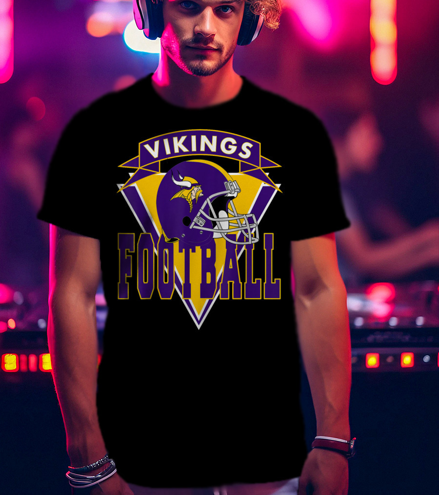 Vikings Football Helmet Badge MN Vikings T-Shirt