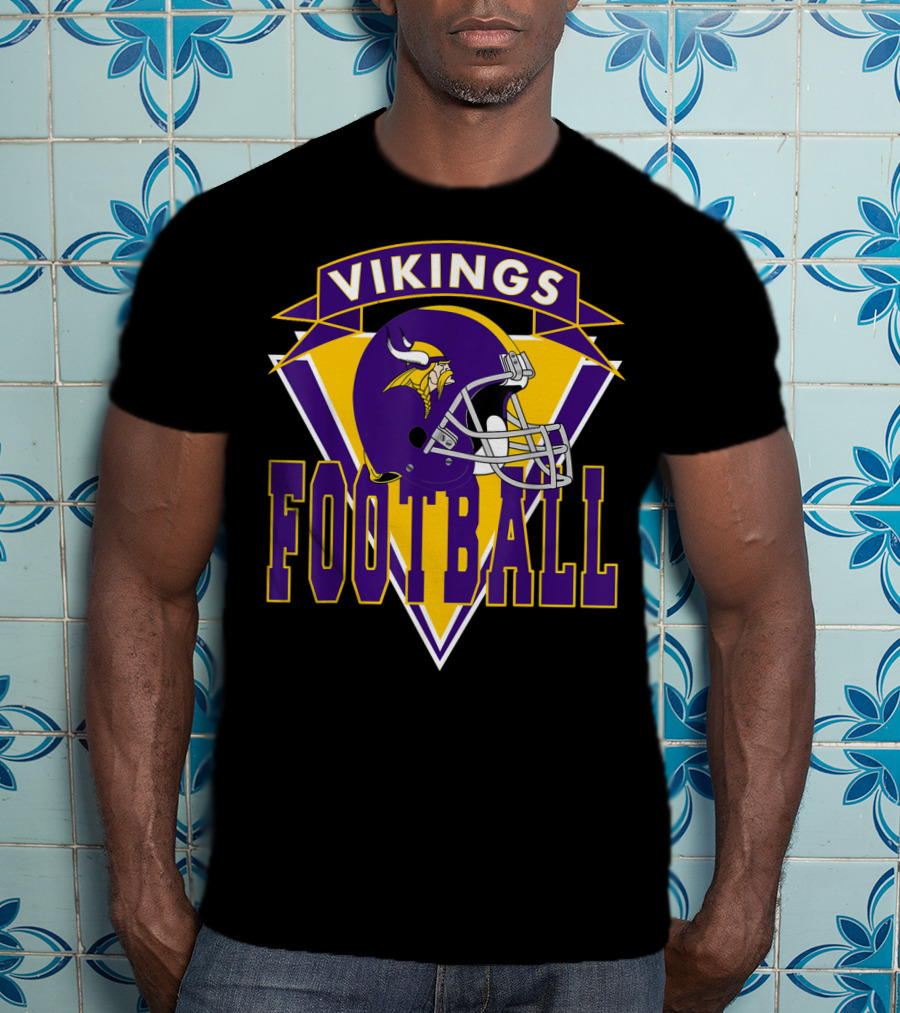 Vikings Football Helmet Badge MN Vikings T-Shirt