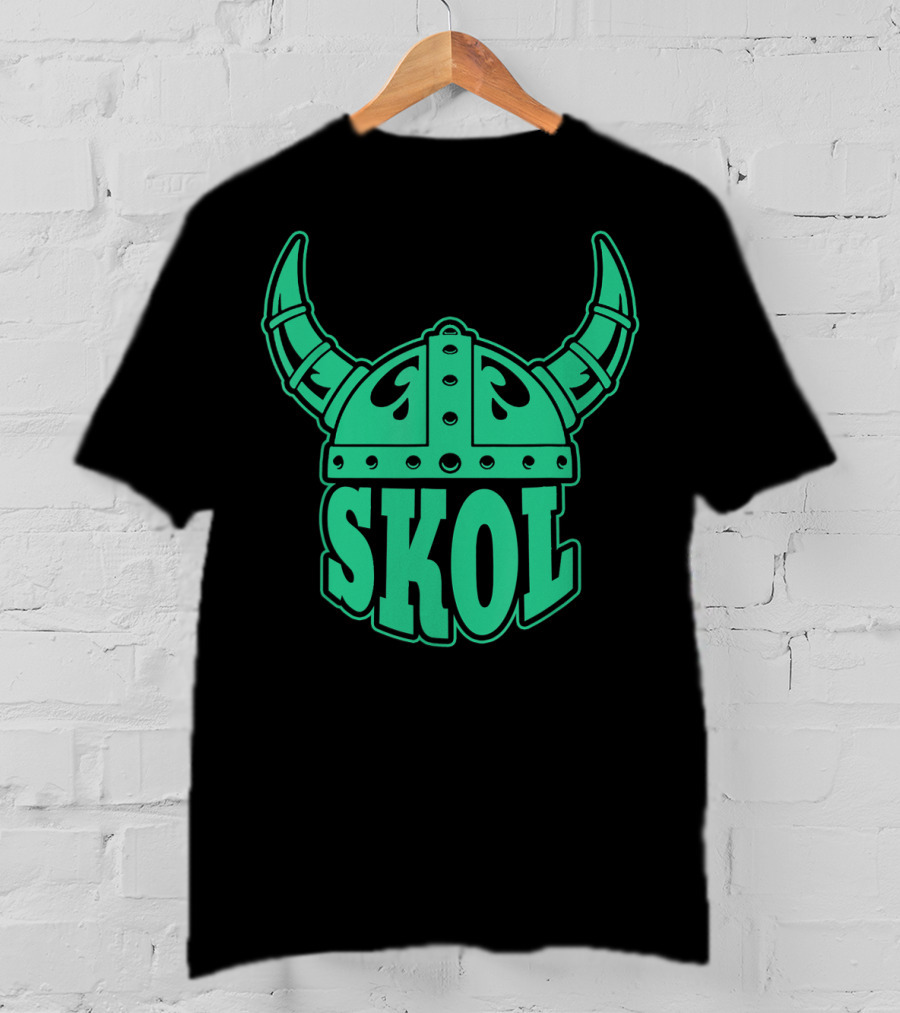 Skol Viking Helmet Nordic Symbols Vikings T-Shirt