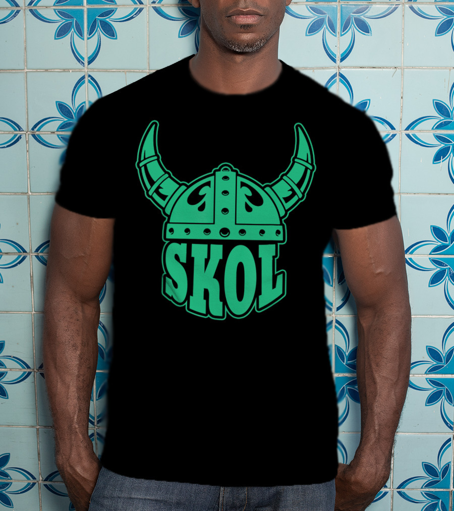 Skol Viking Helmet Nordic Symbols Vikings T-Shirt