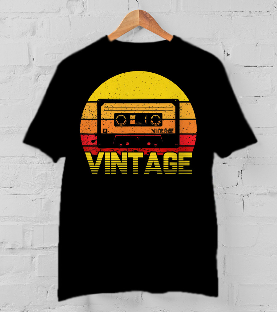 Vintage Cassette Tape Sunset Retro T-Shirt