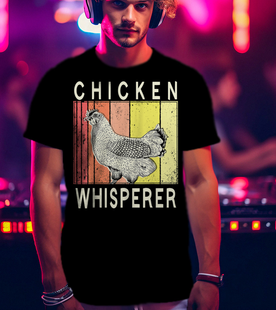 Chicken Whisperer Vintage Illustration For Chicken Farmer Enthusiasts T-Shirt