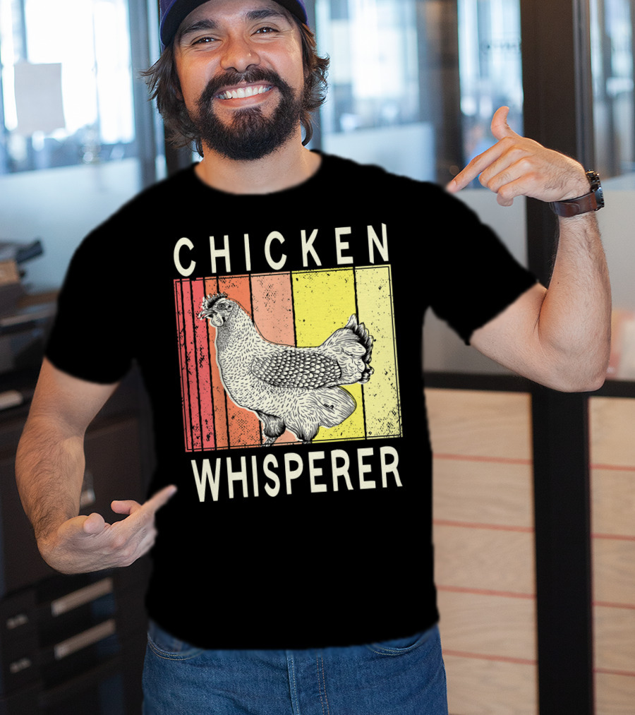 Chicken Whisperer Vintage Illustration For Chicken Farmer Enthusiasts T-Shirt