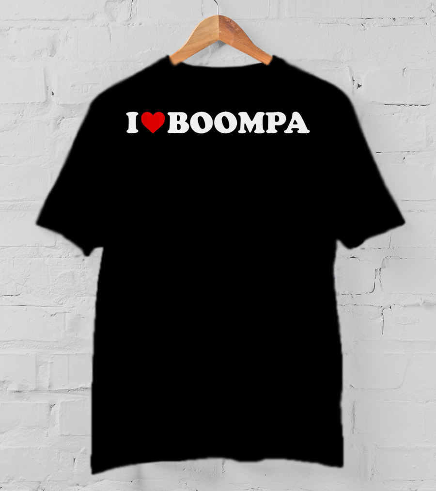 I Heart Boompa Bold White Text With Red Heart T-Shirt