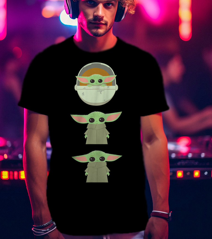 The Child Floating Pod Cartoon Characters T-Shirt