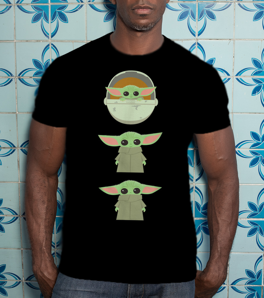 The Child Floating Pod Cartoon Characters T-Shirt