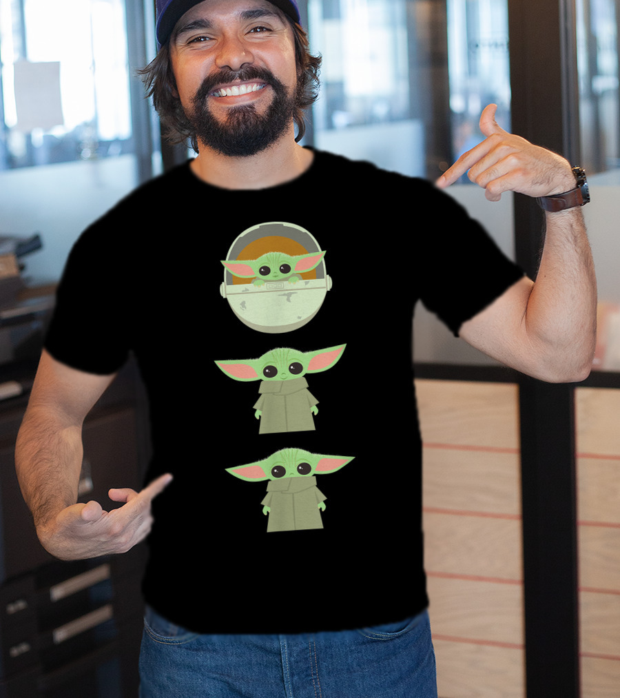 The Child Floating Pod Cartoon Characters T-Shirt