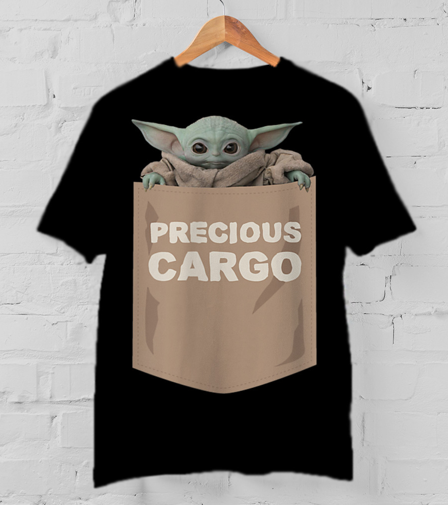 The Child Precious Cargo Pocket Yoda Mandalorian Star Wars Merchandise T-Shirt