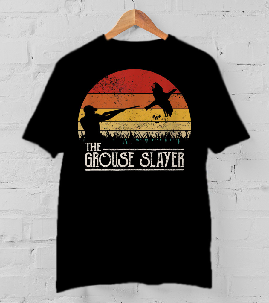 Vintage Sunset Grouse Hunting The Grouse Slayer T-Shirt