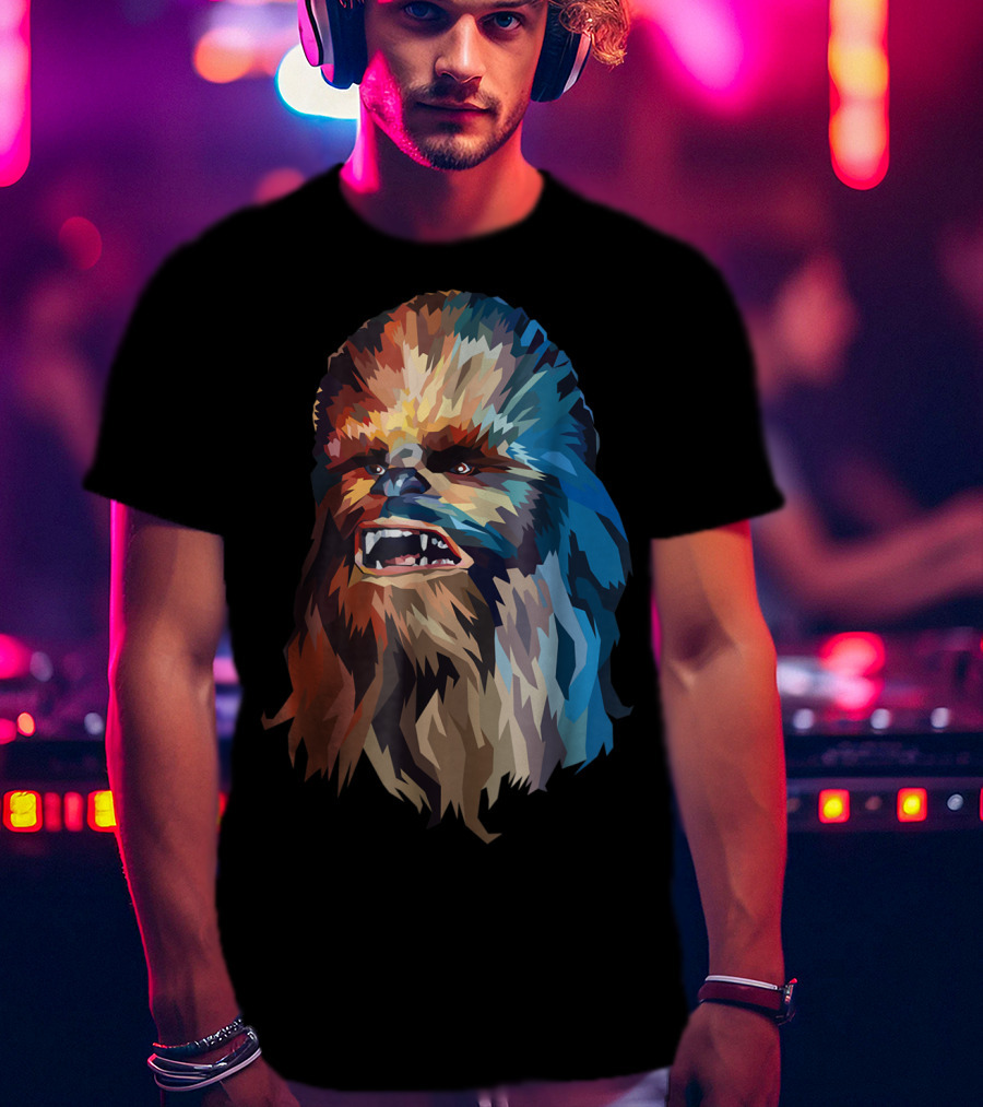 Chewbacca Multicolor Geometric T-Shirt