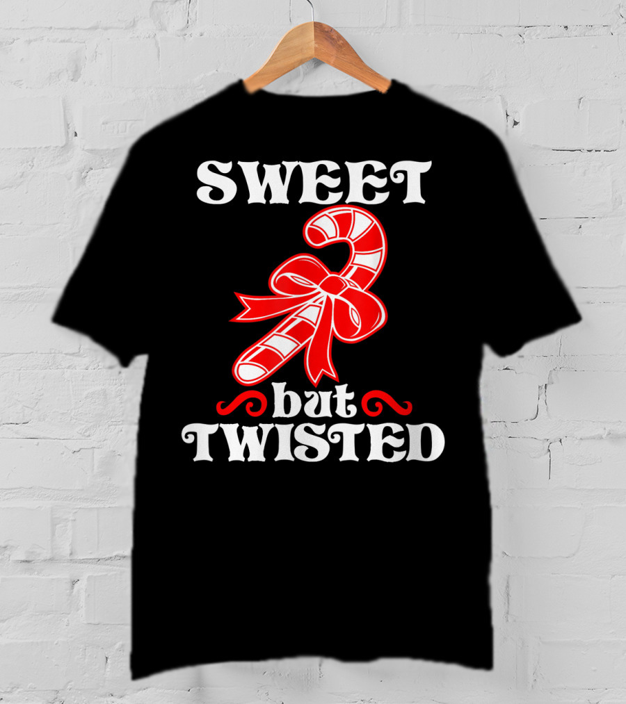 Sweet But Twisted Candy Cane Bow T-Shirt
