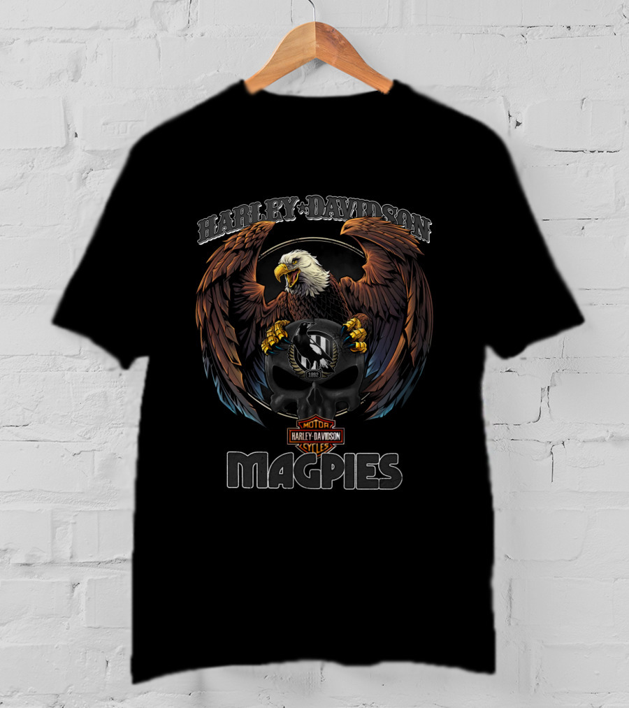 Harley Davidson Magpies Vafl Collingwood T-Shirt