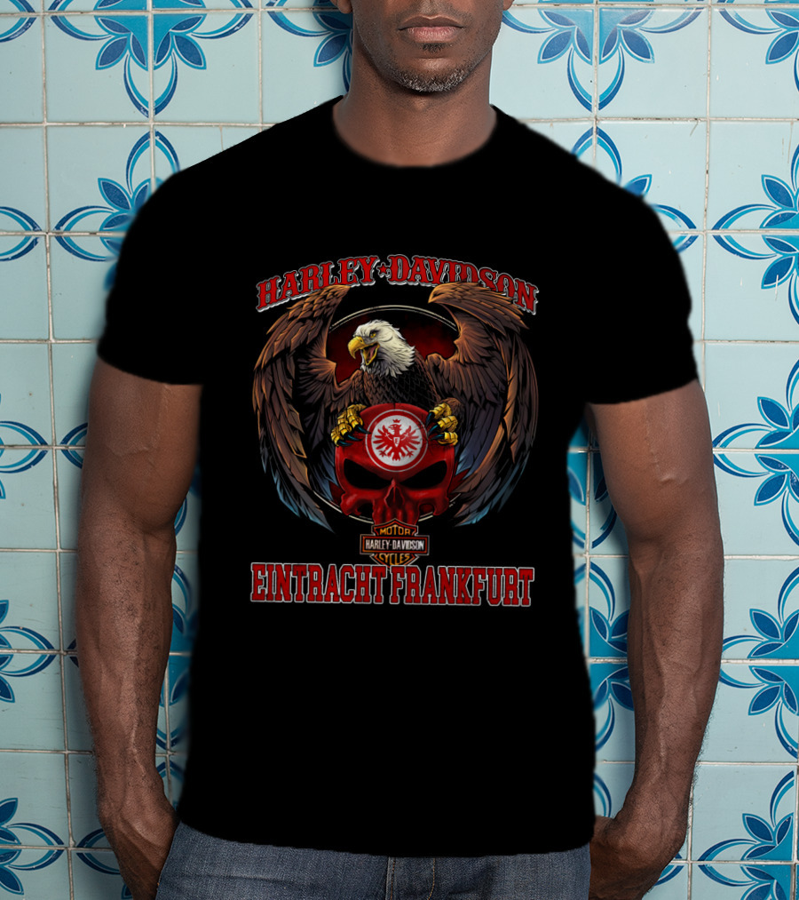 Harley Davidson Eintracht Frankfurt Eagle Crest T-Shirt