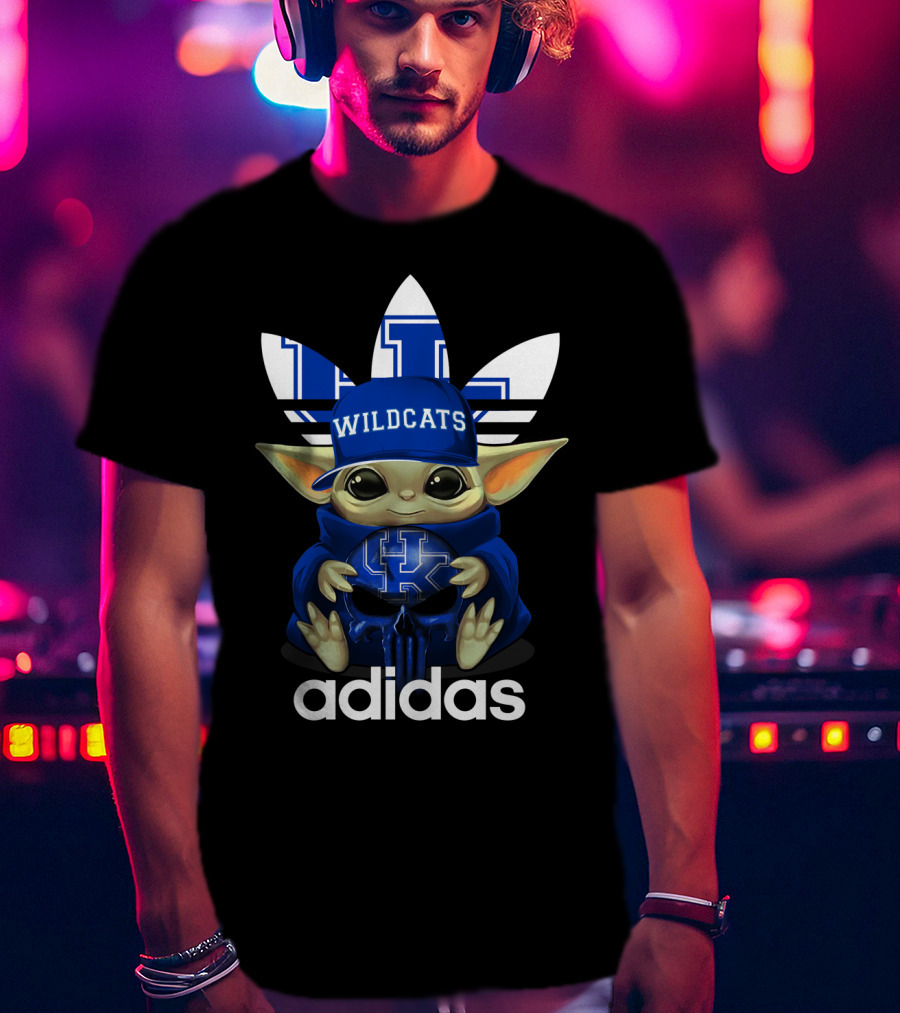 Wildcats Kentucky Yoda UK Logo Triofoil Hat T-Shirt