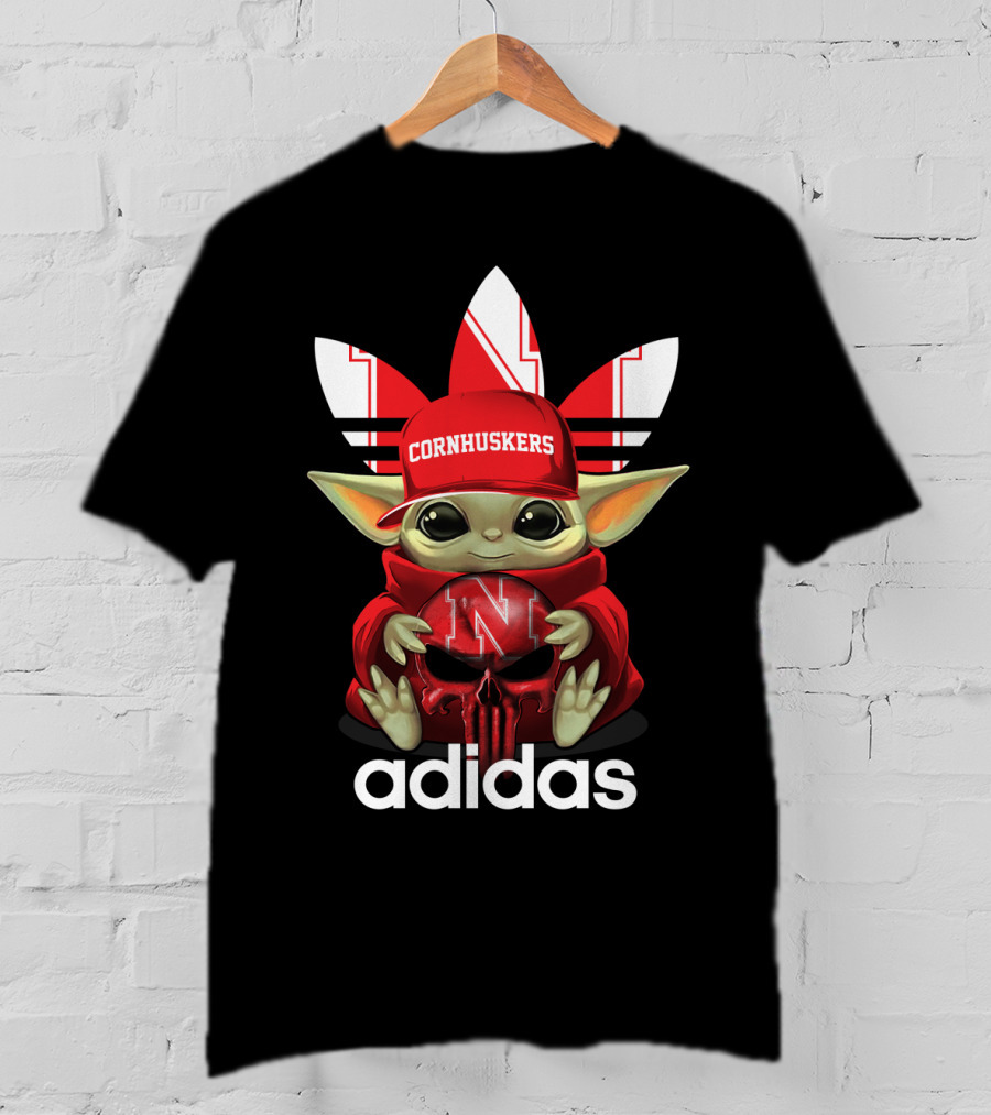 Cornhuskers Nebraska Baby Yoda T-Shirt