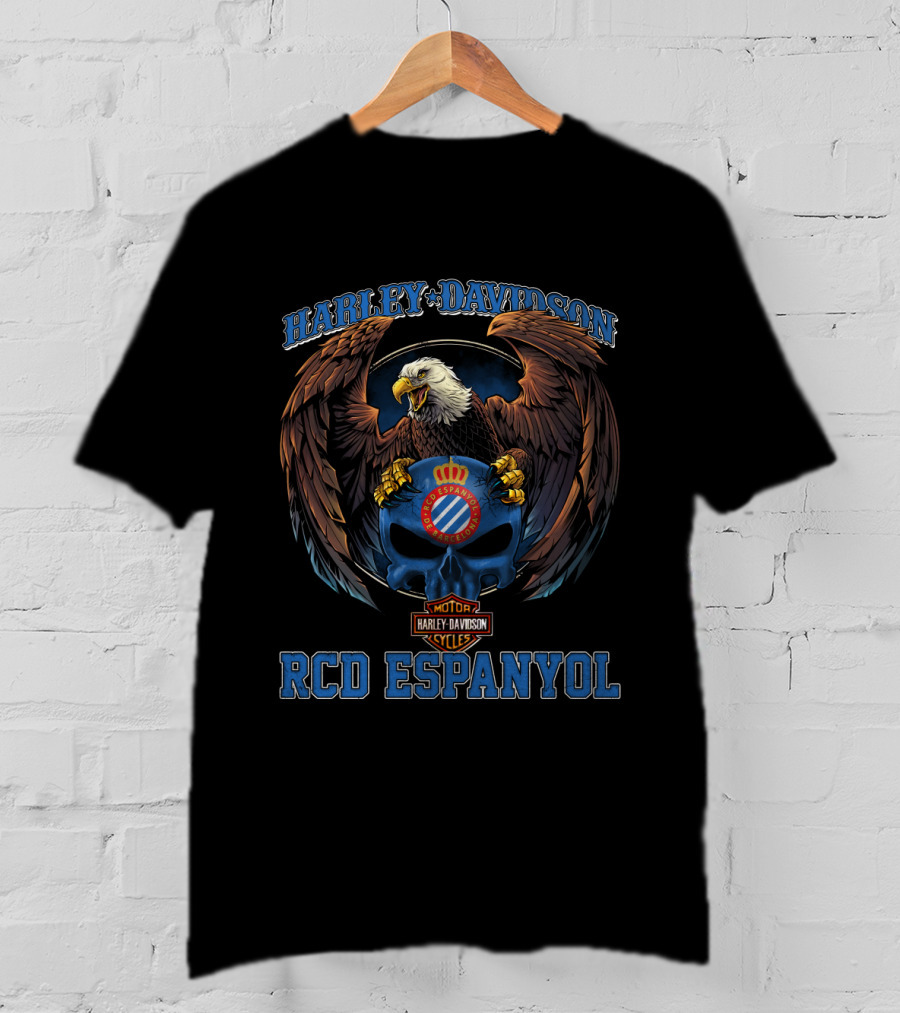 Harley Davidson Rcd Espanyol Eagle Crest T-Shirt