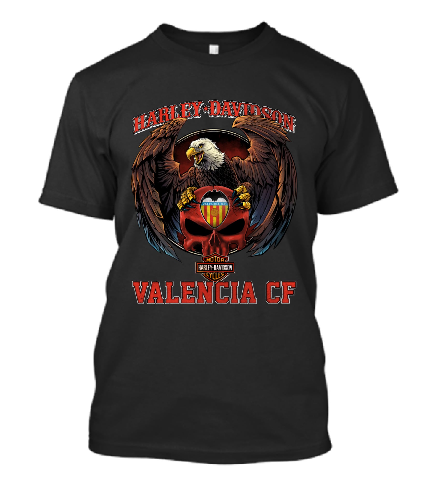 Harley Davidson Valencia Cf Motorcycles Eagle Shield T-Shirt