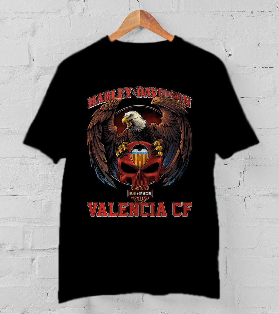 Harley Davidson Valencia Cf Motorcycles Eagle Shield T-Shirt