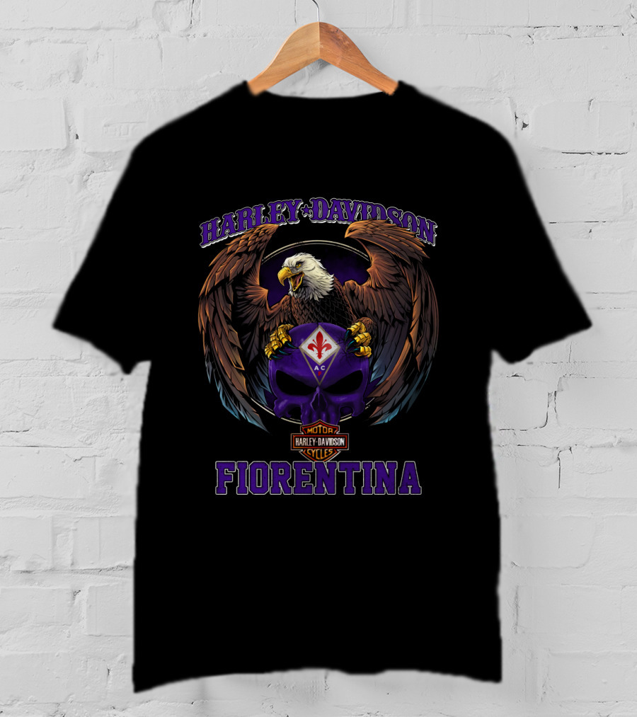 Harley Davidson Fiorentina Ac Eagle Skull T-Shirt