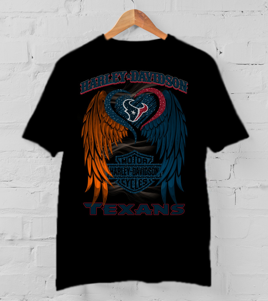 Harley Davidson Houston Texans Wings T-Shirt