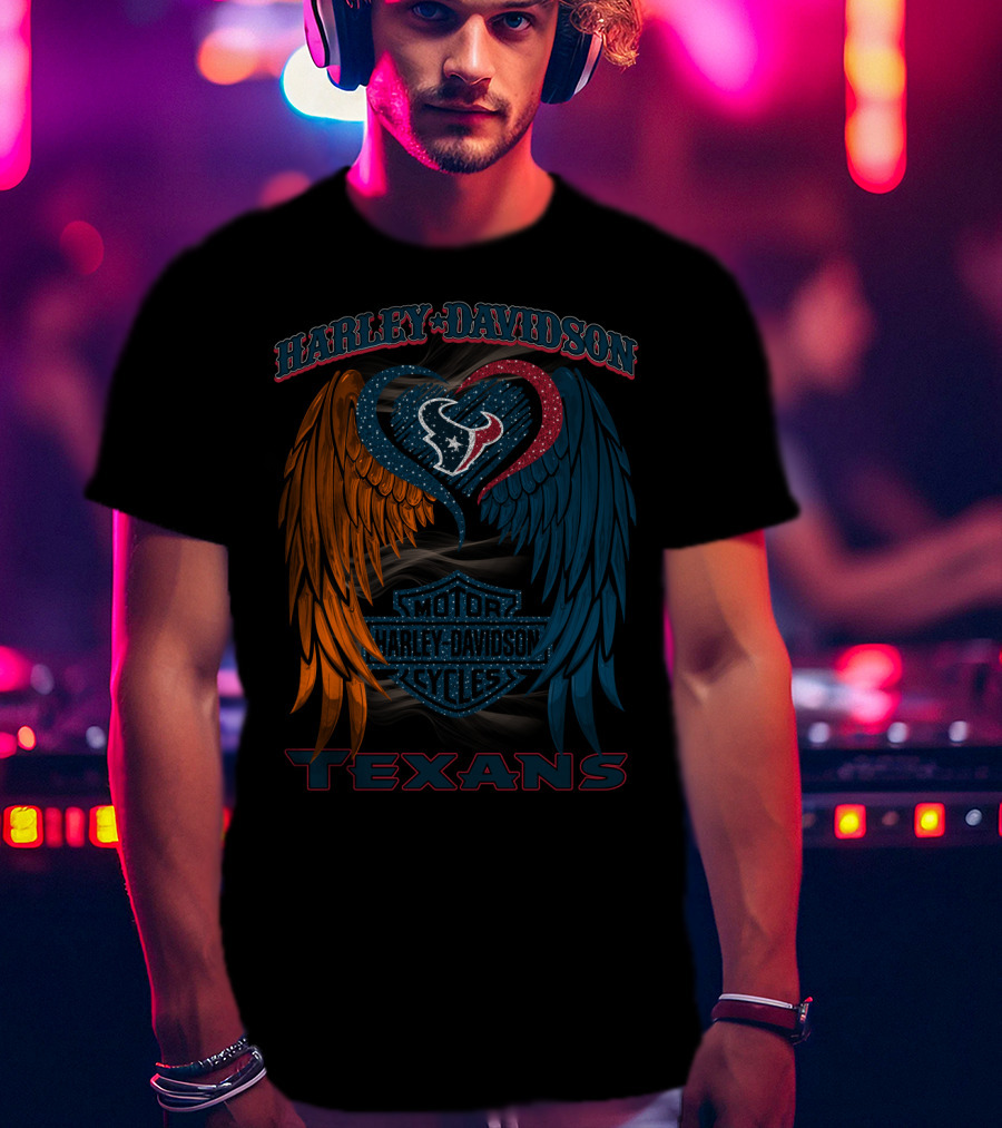 Harley Davidson Houston Texans Wings T-Shirt