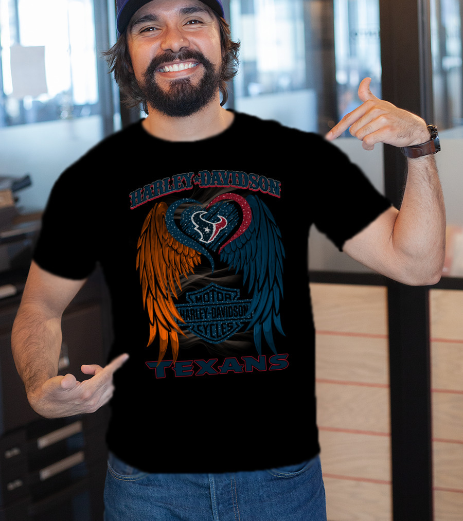 Harley Davidson Houston Texans Wings T-Shirt