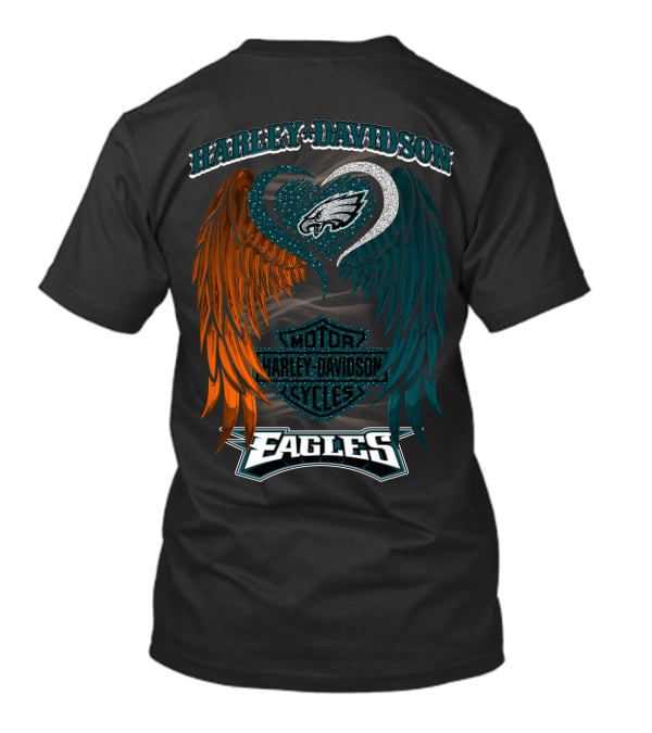 Harley Davidson Philadelphia Eagles Motor Cycles Nfl T-Shirt