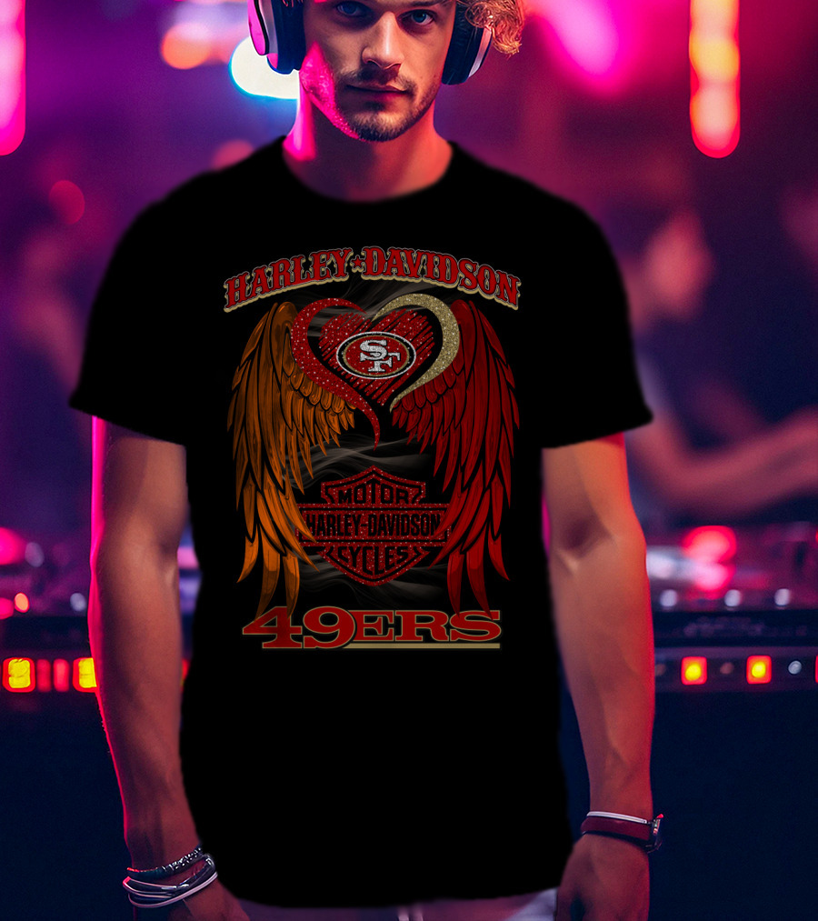 Harley Davidson Motor Cycles San Francisco 49ers T-Shirt