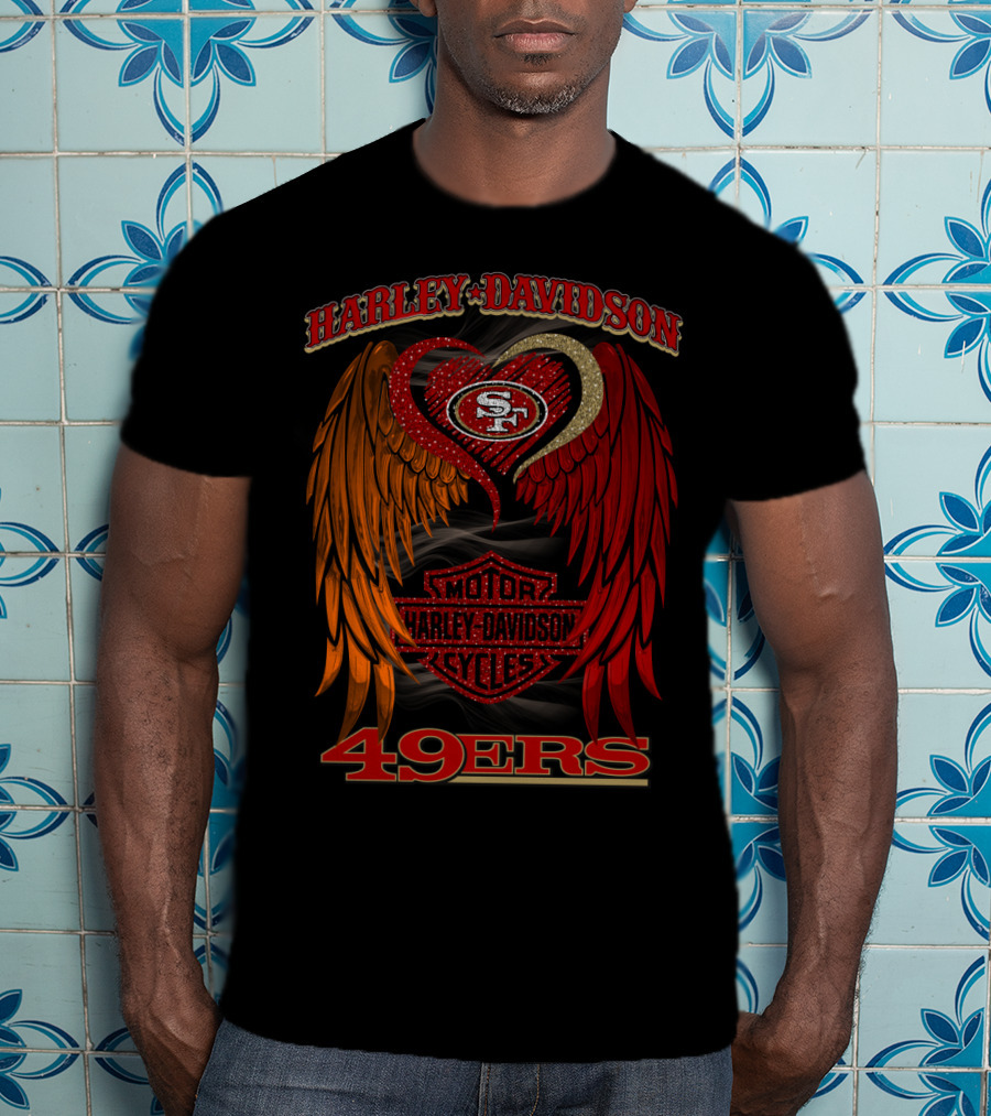 Harley Davidson Motor Cycles San Francisco 49ers T-Shirt