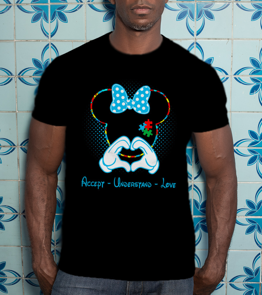 Accept Understand Love Minnie Mouse Autism Awareness T-Shirt