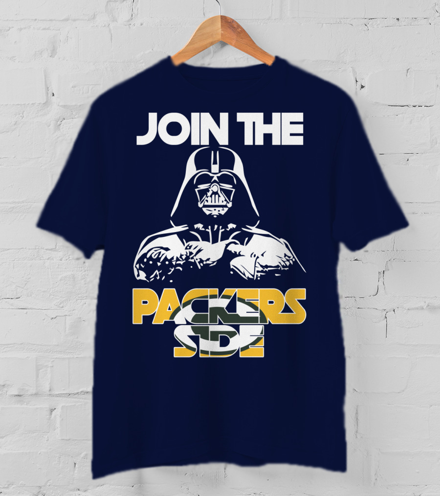 JOIN THE PACKERS SIDE Darth Vader Packers Fan Crossover T-Shirt
