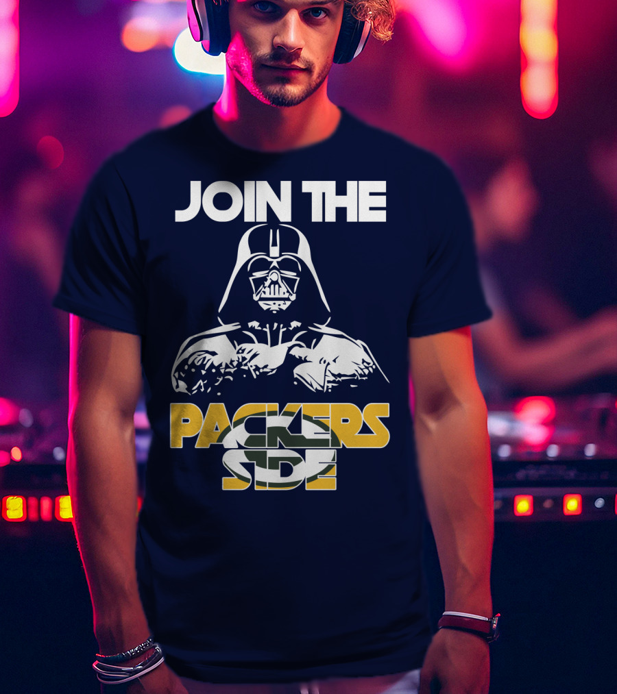 JOIN THE PACKERS SIDE Darth Vader Packers Fan Crossover T-Shirt
