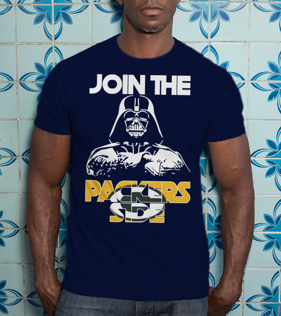 JOIN THE PACKERS SIDE Darth Vader Packers Fan Crossover T-Shirt