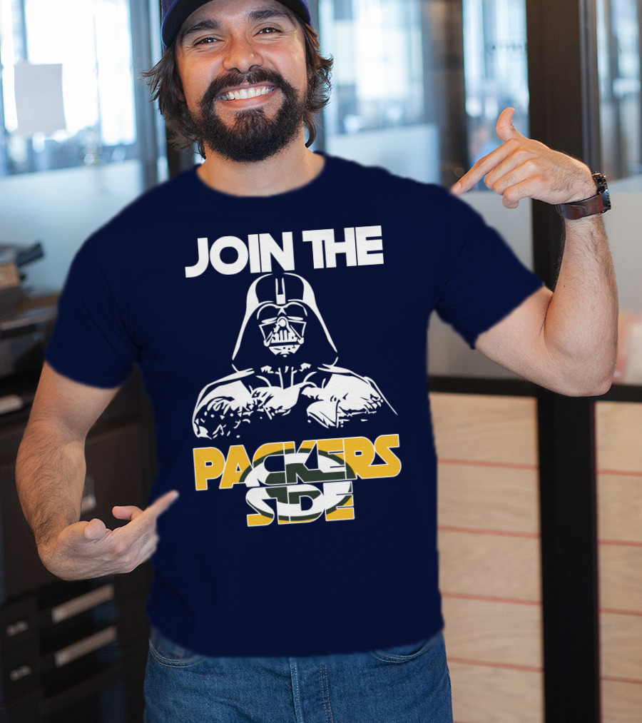 JOIN THE PACKERS SIDE Darth Vader Packers Fan Crossover T-Shirt
