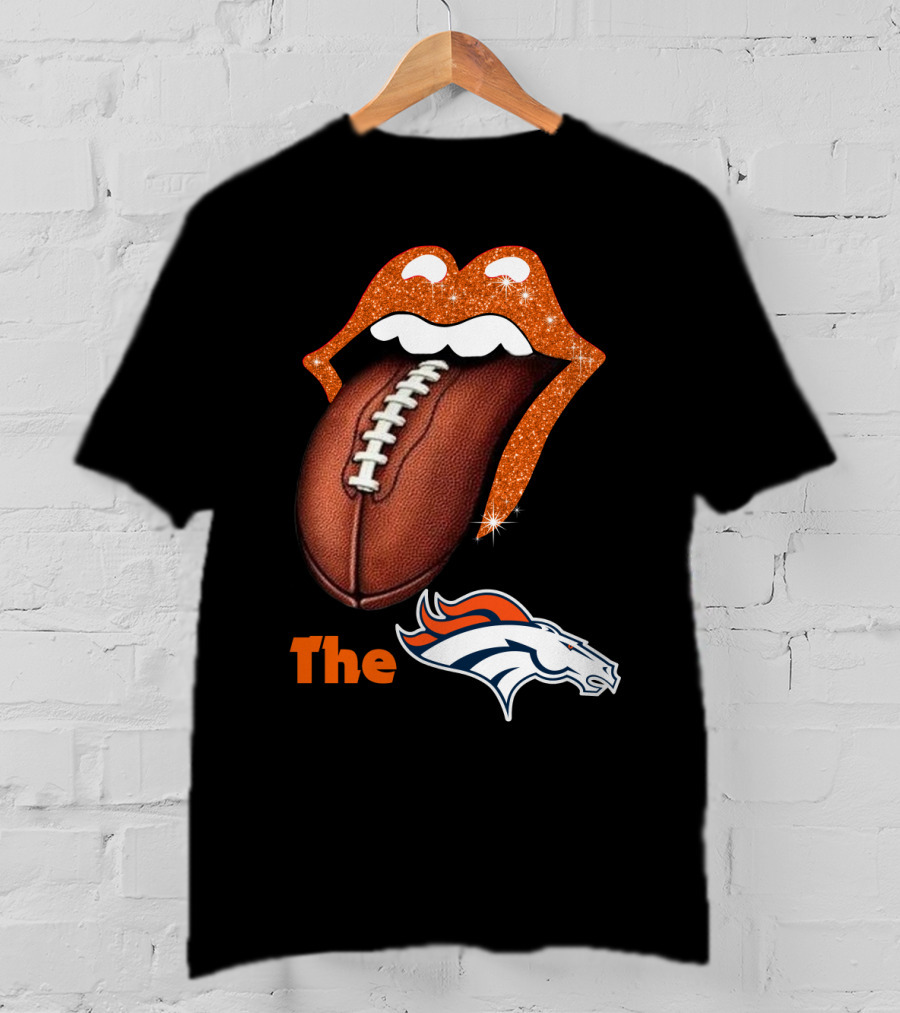 The Broncos Football Tongue Sports Fan T-Shirt