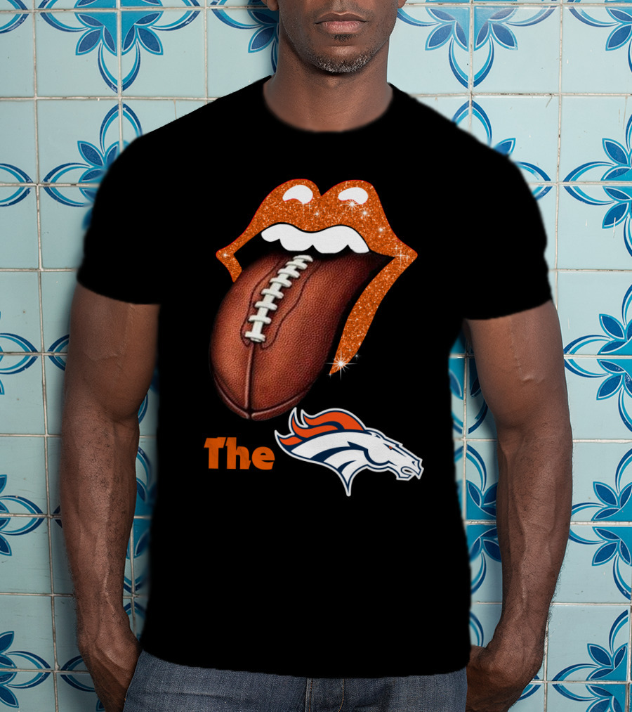 The Broncos Football Tongue Sports Fan T-Shirt