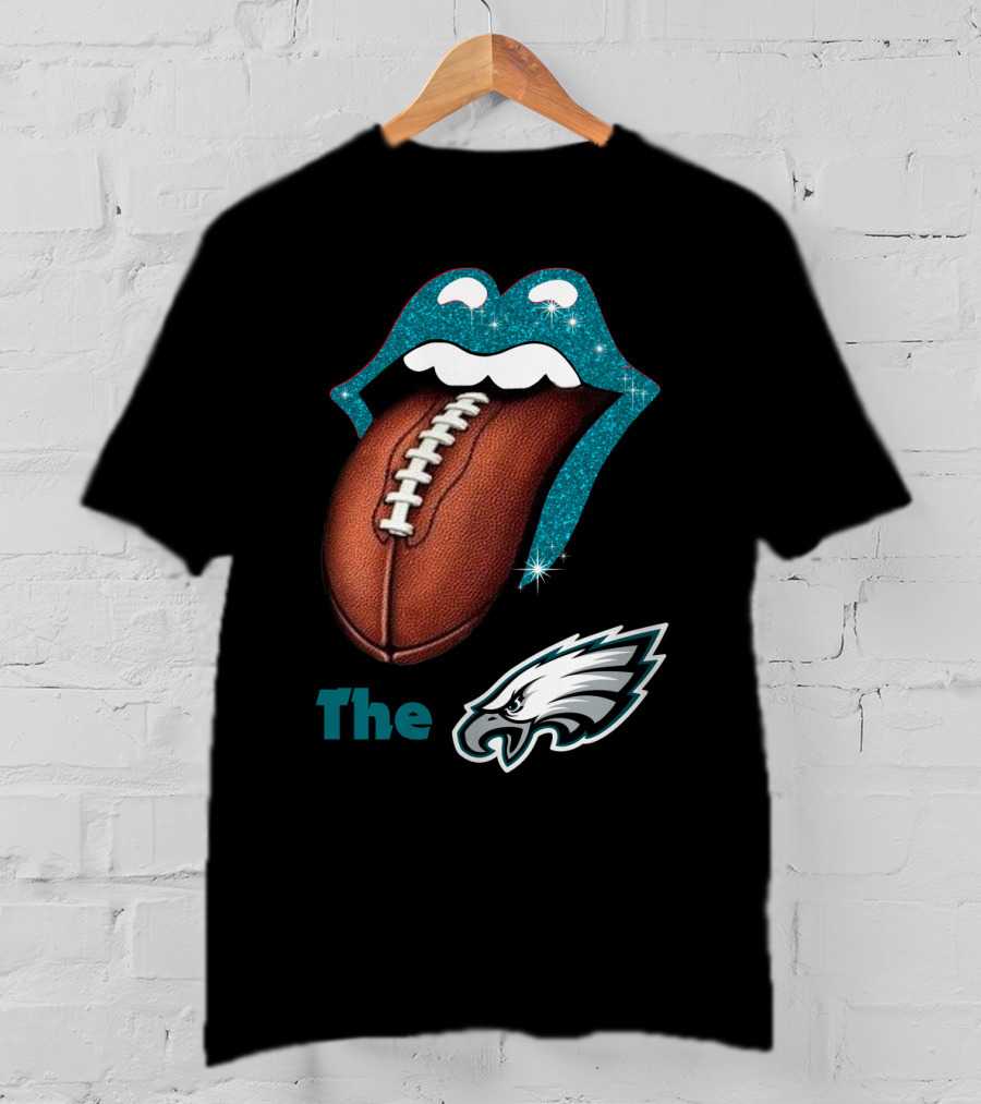 The Smile Eagles Tongue Football Philadelphia Eagles T-Shirt