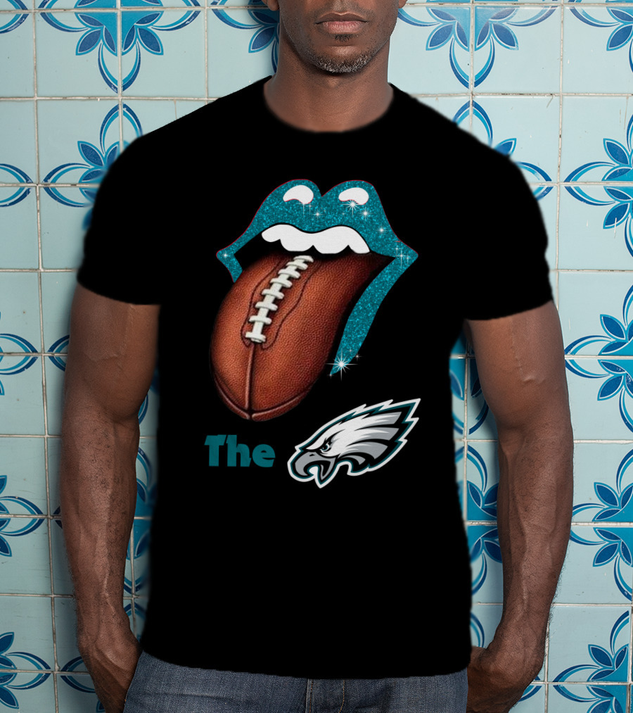 The Smile Eagles Tongue Football Philadelphia Eagles T-Shirt