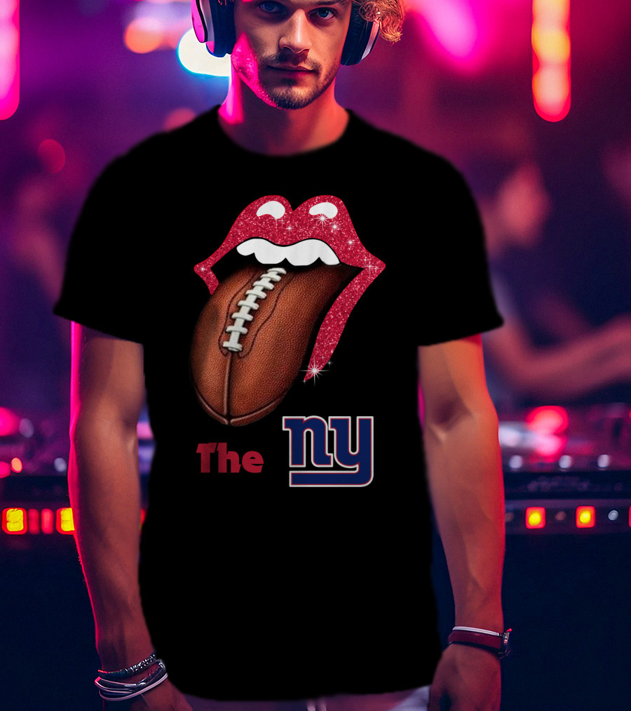The NY SMILE GIANTS Football Tongue T-Shirt