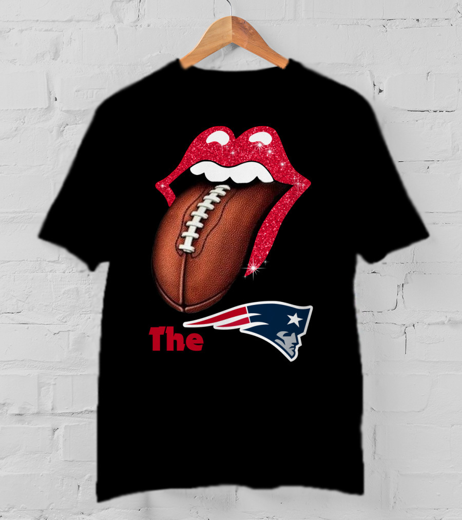 The SMILE Patriots Football Lips Fan T-Shirt