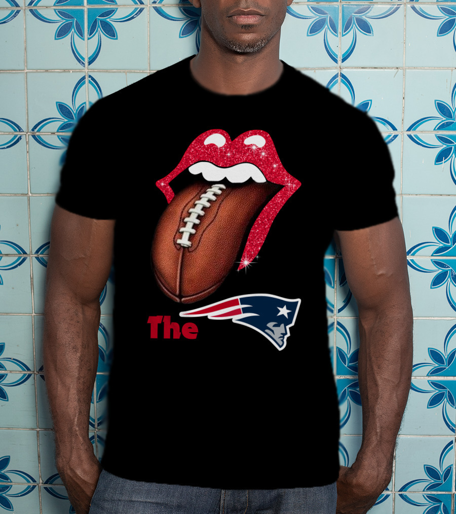 The SMILE Patriots Football Lips Fan T-Shirt