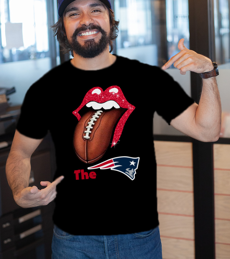 The SMILE Patriots Football Lips Fan T-Shirt