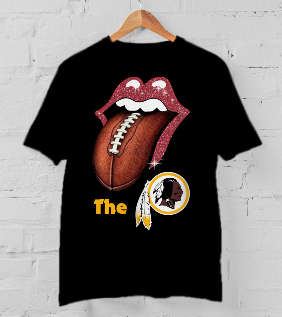 The Redskins Lips Football T-Shirt