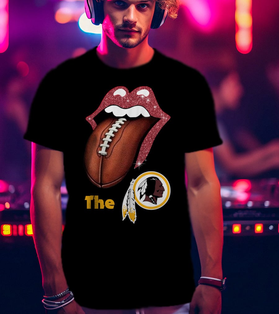 The Redskins Lips Football T-Shirt