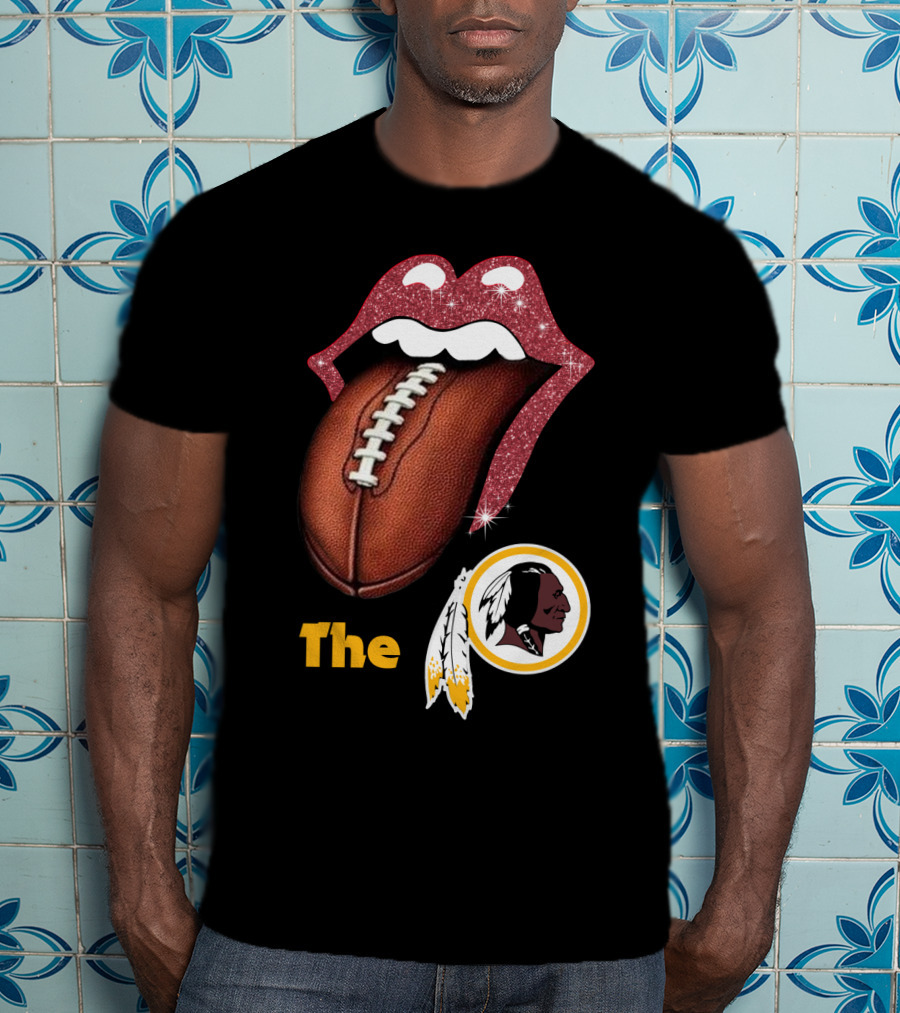 The Redskins Lips Football T-Shirt