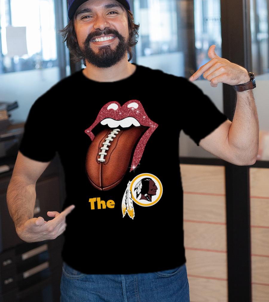 The Redskins Lips Football T-Shirt